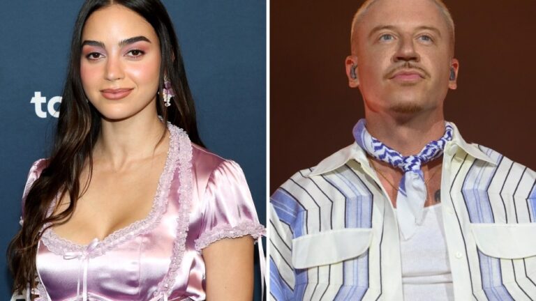 PARIS, FRANCE - JULY 19: American rapper Macklemore performs live on stage during the 5th Lollapalooza Paris Festival on July 19, 2025 in Paris, France. (Photo by Kristy Sparow/Getty Images) NEW YORK, NEW YORK - APRIL 12: Melissa Barrera poses at the opening night of the new musical "Titanique" on Broadway at The St James Theater on April 12, 2026 in New York City. (Photo by Bruce Glikas/FilmMagic)
